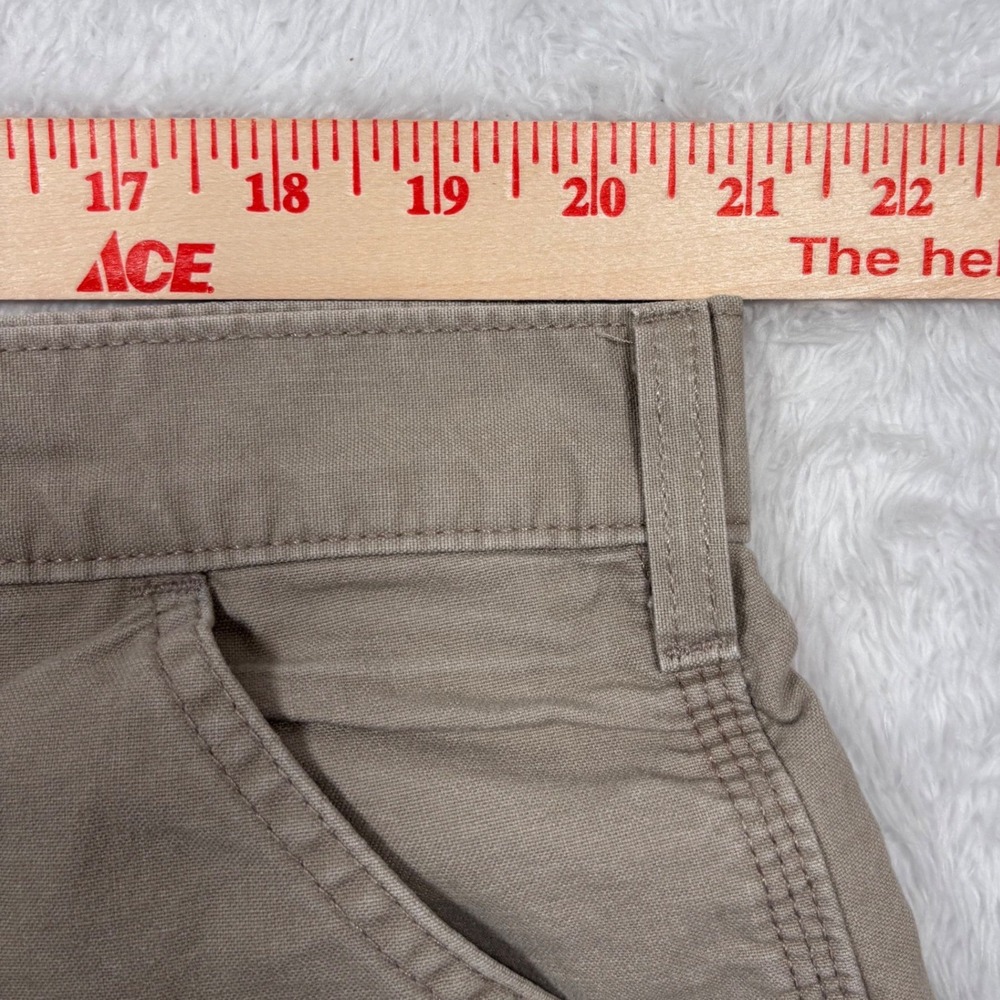 Carhartt Carpenter Shorts Men 42 Relaxed Tan Canvas B144 Workwear Utility Loop - Picture 9 of 12